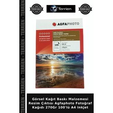 Terrien Görsel Kağıt Baskı Malzemesi Resim Çıktısı Agfaphoto Fotoğraf Kağıdı 270GR 100'LÜ A4 Inkjet