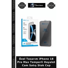 Terrien Özel Tasarım iPhone 18 Pro Max Temperli Hayalet Cam Satış Stok Cep