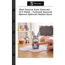 Terrien Özel Tasarım Eşek Tasarımlı - 12'li Paket - Yumuşak Oyuncak Eğlence Eğlenceli Hediye Oyun