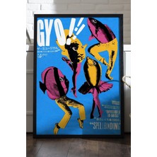 Duvarda Gyo Siyah Ahşap Çerçeveli Poster, Dekoratif Modern Duvar Tablosu