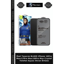 Terrien Özel Tasarım Blueo iPhone 16PRO MAX/17PRO MAX/18PRO Max Crystal Telefon Eşyası Ekran Örtüsü