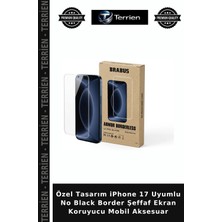 Terrien Özel Tasarım iPhone 17 Uyumlu No Black Border Şeffaf Ekran Koruyucu Mobil Aksesuar