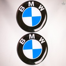 Grippacht Grippatch BMW Siyah 5x5 cm Premium Damla Logo – 2’li Poliüretan 3D Logo-Amblem Seti