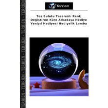 Terrien Toz Bulutu Tasarımlı Renk Değiştiren Küre Arkadaşa Hediye Yeniyıl Hediyesi Hediyelik Lamba