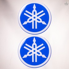 Grippatch Yamaha Mavi 5x5 cm Premium Damla Logo – 2’li Poliüretan 3D Logo-Amblem Seti