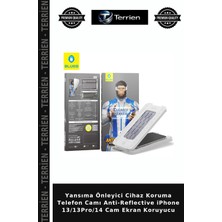 Terrien Yansıma Önleyici Cihaz Koruma Telefon Camı Anti-Reflective iPhone 13/13PRO/14 Cam Ekran Koruyucu