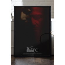 Duvarda Godfather Siyah Ahşap Çerçeveli Poster, Dekoratif Film Duvar Tablosu