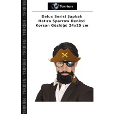 Terrien Delux Serisi Şapkalı Hatıra Sparrow Denizci Korsan Gözlüğü 24X25 cm