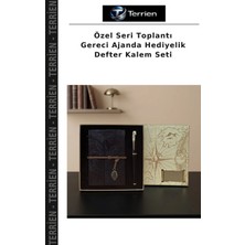 Terrien Özel Seri Toplantı Gereci Ajanda Hediyelik Defter Kalem Seti