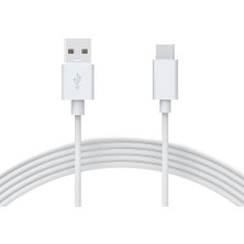 Novoo Omars USB Type-C 3A Hızlı Şarj ve Data Kablosu Beyaz 1 Metre
