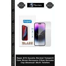 Terrien Oppo A74 Uyumlu Normal Temperli Cam Ekran Koruyucu Cihaz Koruma Cep Aksesuar Akıllı Telefon