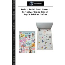 Terrien Delux Serisi Okul Gereci Kırtasiye Ürünü Renkli Sayfa Sticker Defter