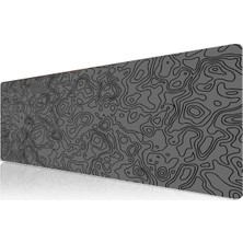 KlasseGear Klasse Pro - 5 Farklı Model Dikişli Kenar 120X60 cm Oyuncu Gaming Mouse Pad ( Grey Map Lines)