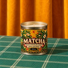 Kafna Matcha Kokulu |dekoratif Teneke Mum - %100 Soya Wax | 200GR