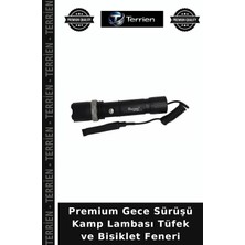 Terrien Premium Gece Sürüşü Kamp Lambası Tüfek ve Bisiklet Feneri