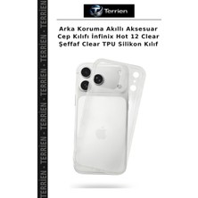 Terrien Arka Koruma Akıllı Aksesuar Cep Kılıfı Infinix Hot 12 Clear Şeffaf Clear Tpu Silikon Kılıf