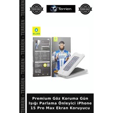 Terrien Premium Göz Koruma Gün Işığı Parlama Önleyici iPhone 15 Pro Max Ekran Koruyucu