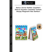 Terrien Delux Serisi Defter Çeşitleri Hatıra Eşyaları Istanbul Temalı Ahşap Magnetli Not Defteri