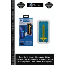 Terrien Özel Seri Mobil Aksesuar Cihaz Ekranı Cep Aksesuarı iPhone 13 Pro Max Uyumlu Cam Ekran Koruyucu