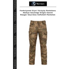 Terrien Fonksiyonel Giysi Yürüyüş Pantolonu Hediye Seçeneği Single Sword Rüzgar Geçirmez Softshell Pantolon