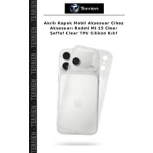 Terrien Akıllı Kapak Mobil Aksesuar Cihaz Aksesuarı Redmi Mi 15 Clear Şeffaf Clear Tpu Silikon Kılıf