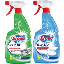Ernet Süper Likit Promosyon Mutfak + Banyo Temizliği (1+1) 750 ml Sprey'li