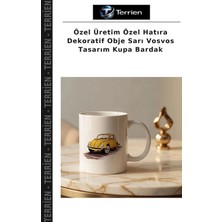 Terrien Özel Üretim Özel Hatıra Dekoratif Obje Sarı Vosvos Tasarım Kupa Bardak