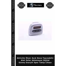 Terrien Aktivite Ölçer Açık Hava Taşınabilir Alet Solar Adımsayar Dijital Güneş Enerjili Spor Takip Cihazı