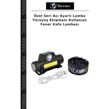 Terrien Özel Seri Açı Ayarlı Lamba Yürüyüş Ekipmanı Kullanışlı Fener Kafa Lambası