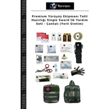 Terrien Premium Yürüyüş Ekipmanı Tatil Hazırlığı Single Sword Ilk Yardım Seti - Çantalı (Yerli Üretim)