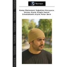 Terrien Kamp Malzemesi Soğuktan Koruyucu Unisex Giyim Single Sword Erkek&kadın Kışlık Polar Bere