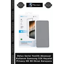 Terrien Delux Serisi Yenilik Aksesuar Kullanım Samsung S26 Hayalet Privacy Hd 9d Ekran Koruyucu