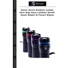 Terrien Delux Serisi Outdoor Lamba Gezi Işığı Gece Lambası Şeritli Zoom Odaklı El Feneri Bigem