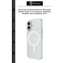 Terrien Kullanışlı Günlük Kullanım Teknoloji Redmi Note 13 4g Uyumlu Magsafe Özellikli Sert Magsafe Kılıf