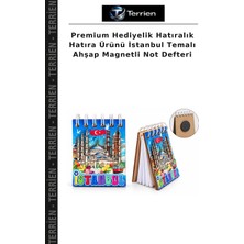 Terrien Premium Hediyelik Hatıralık Hatıra Ürünü Istanbul Temalı Ahşap Magnetli Not Defteri