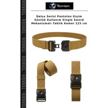 Terrien Delux Serisi Pantolon Giyim Günlük Kullanım Single Sword Mekanizmalı Taktik Kemer 125 cm