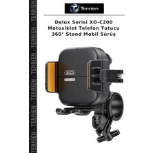 Terrien Delux Serisi XO-C200 Motosiklet Telefon Tutucu 360° Stand Mobil Sürüş