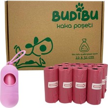 Budibu Kedi Köpek Kaka Poşeti Evcil Hayvan Dışkı Kaka Torbası Taşıma Kapsülü ve 12 Rulo (180 Poşet)