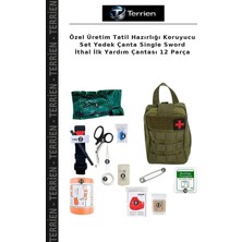 Terrien Özel Üretim Tatil Hazırlığı Koruyucu Set Yedek Çanta Single Sword Ithal Ilk Yardım Çantası 12 Parça
