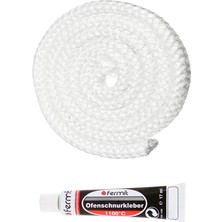 Somineco Somıneco Ithal Yanmaz Beyaz Soba Şömine Fitili 8 mm x 2.5m Fermit Yapıştırıcı 17 ml