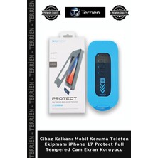 Terrien Cihaz Kalkanı Mobil Koruma Telefon Ekipmanı iPhone 17 Protect Full Tempered Cam Ekran Koruyucu