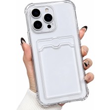Ennar Xiaomi Redmi Note 12 Pro Plus Uyumlu Şeffaf Kartlıklı Silikon Kılıf Kamera ve Köşe Korumalı