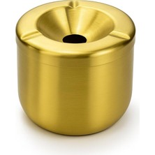Busstier Gold Metal Kapaklı Küllük, Portatif ve Modern Tasarım Kül Tablası, Araç Için Uygun Rüzgar G
