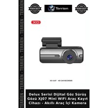 Terrien Delux Serisi Dijital Göz Sürüş Gözü XJ07 Mini Wifi Araç Kayıt Cihazı - Akıllı Araç Içi Kamera