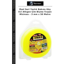 Terrien Özel Seri Yazlık Bakımı Köy Evi Altıgen Çim Biçme Tırpan Misinası - 3 mm x 50 Metre