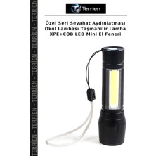 Terrien Özel Seri Seyahat Aydınlatması Okul Lambası Taşınabilir Lamba Xpe+Cob LED Mini El Feneri