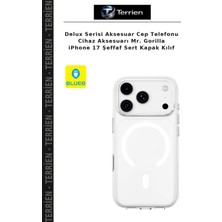 Terrien Delux Serisi Aksesuar Cep Telefonu Cihaz Aksesuarı Mr. Gorilla iPhone 17 Şeffaf Sert Kapak Kılıf