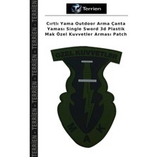 Terrien Cırtlı Yama Outdoor Arma Çanta Yaması Single Sword 3D Plastik Mak Özel Kuvvetler Arması Patch