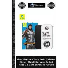 Terrien Özel Üretim Cihaz Zırhı Telefon Ekranı Mobil Koruma Redmi Note 13 Cam Ekran Koruyucu