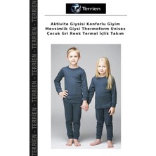 Terrien Aktivite Giysisi Konforlu Giyim Mevsimlik Giysi Thermoform Unisex Çocuk Gri Renk Termal Içlik Takım